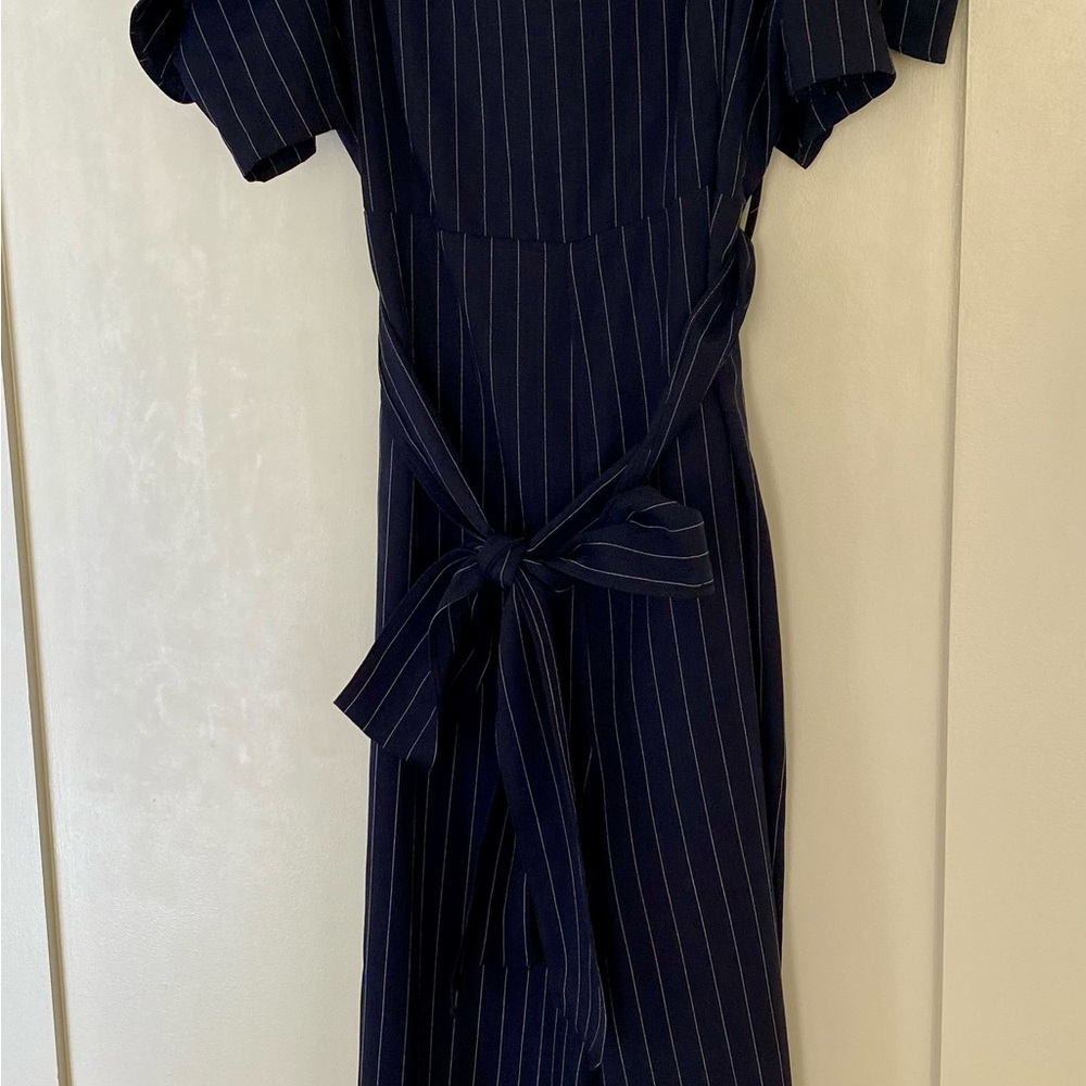 LILY RAIN JUMPSUIT SIZE LARGE - NAVY & WHITE